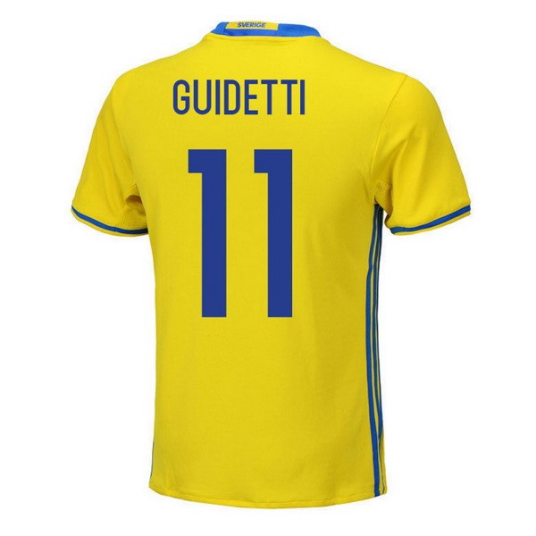 Camiseta Sweden 1ª Guidetti 2018 Amarillo